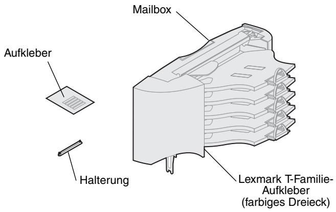 LEXMARK T620 - Installieren einer Mailbox mit 5 Ablagen - 1
