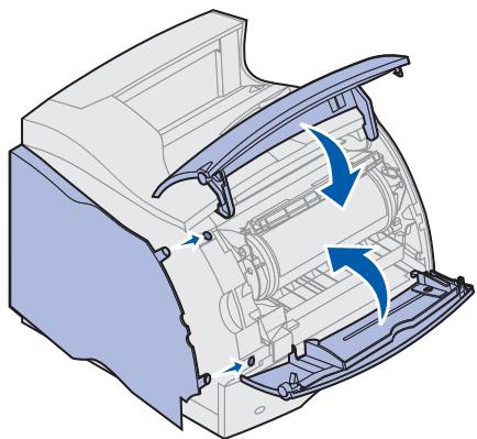 LEXMARK T622 - Wiederanbringen der Abschirmung und Schließen der Klappen - 2
