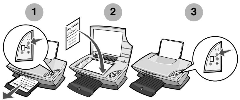 LEXMARK X2250 - Einrichten des Multifunktionsgeräts ohne Computer - 1