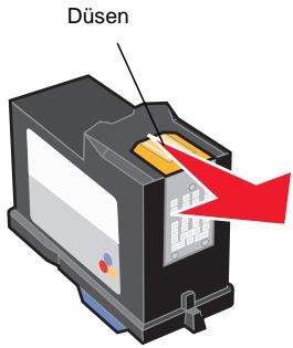 LEXMARK X5150 - Abwischen der Tintenpatronendüssen und -kontakte - 1