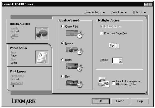 LEXMARK X5150 - Verwenden der Komponente „Druckeigenschaften“ - 2