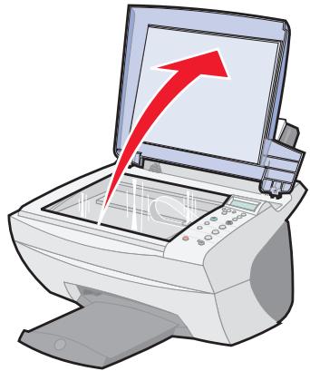 LEXMARK X5150 - Platzieren des Dokuments auf dem Scannerglas - 1