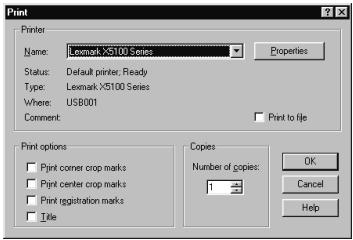 LEXMARK X5150 - Verwenden der Komponente „Druckeigenschaften“ - 1