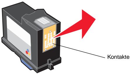 LEXMARK X5150 - Abwischen der Tintenpatronendüssen und -kontakte - 2