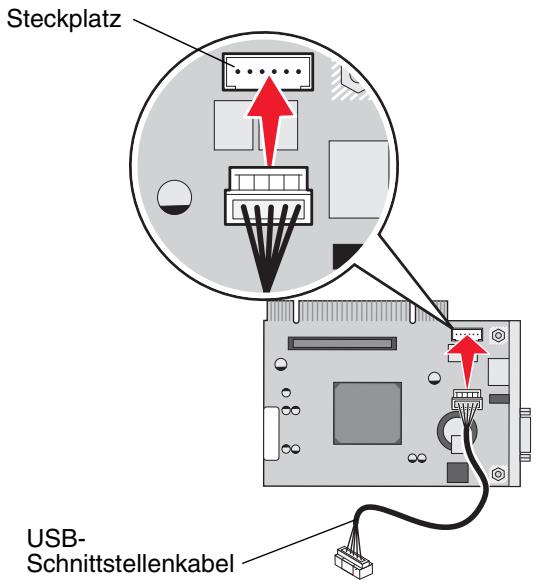 LEXMARK X782 - Installieren der Schnittstellenkarte - 2
