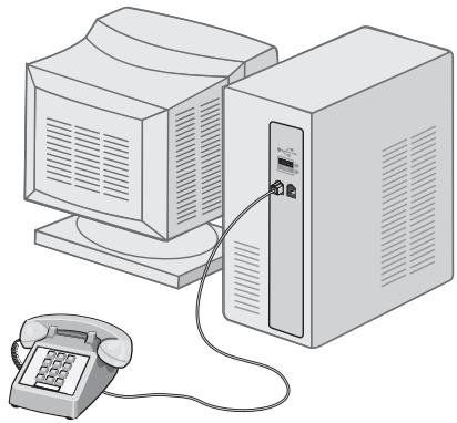 LEXMARK X8350 - Anschluss an einen Computer mit Modem - 3