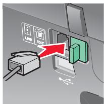 LEXMARK X8350 - Direkter Anschluss an eine Telefonbuchse an der Wand - 1
