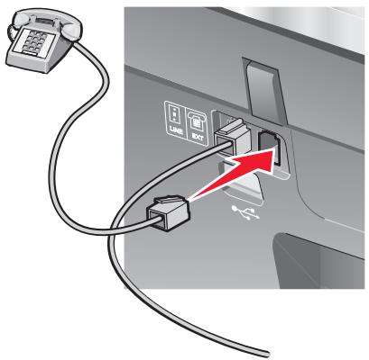 LEXMARK X8350 - Anschluss an ein Telefon - 3