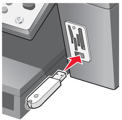 LEXMARK X8350 - Einlagen eines Flash-Laufwerks - 1