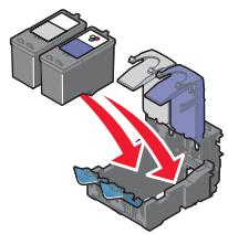 LEXMARK X8350 - Einsetzen der Tintenpatronen - 4