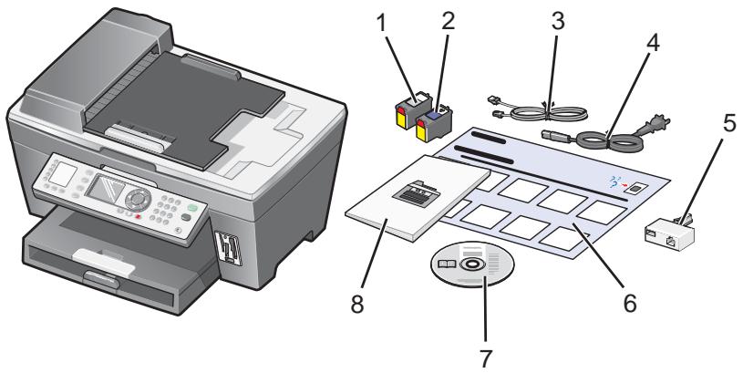 LEXMARK X8350 - Überprüfen des Verpackungsinhalts - 1