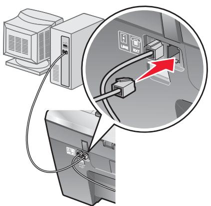 LEXMARK X8350 - Anschluss an einen Computer mit Modem - 4