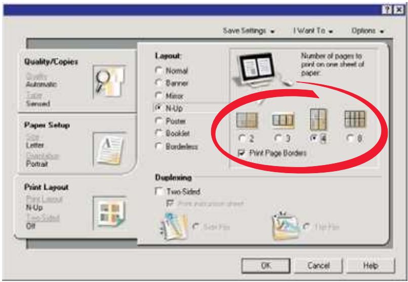 LEXMARK X8350 - Drucken mehrerer Seiten auf einem Blatt - 1