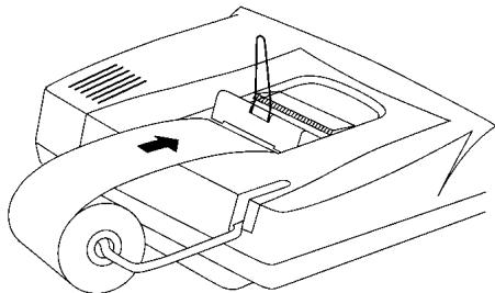 TEXAS INSTRUMENTS TI-5640 - Instalacion del rollo de papel - 1