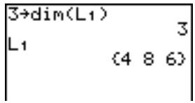 TEXAS INSTRUMENTS TI-76.FR - Redimensionner une liste avec dim( - 2