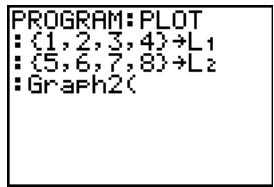 TEXAS INSTRUMENTS TI-76.FR - Définition d'un graphe statistique dans un programme - 2