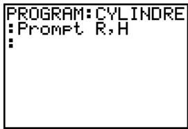 TEXAS INSTRUMENTS TI-76.FR - Pour commencer : volume d'un cylindre - 2