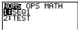 TEXAS INSTRUMENTS TI-76.FR - Création d'un nom de liste sur l'écran principal - 2