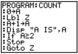 TEXAS INSTRUMENTS TI-76.FR - Contrôle du déroulement du programme - 1