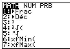 TEXAS INSTRUMENTS TI-76.FR - Conversion en une fraction : la formule quadratique - 1