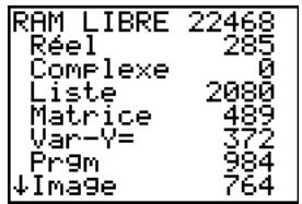 TEXAS INSTRUMENTS TI-76.FR - Afficher l'écran contenu RAM - 2