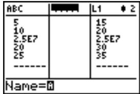 TEXAS INSTRUMENTS TI-76.FR - Contextes de l'éditeur de listes statistiques - 5