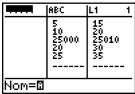 TEXAS INSTRUMENTS TI-76.FR - Contexte d'insertion de nom - 1