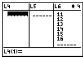 TEXAS INSTRUMENTS TI-76.FR - Rétablissement de l_1 à l_6 dans l'éditeur de liste des statistiques - 3