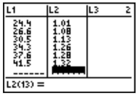 TEXAS INSTRUMENTS TI-76.FR - Pour commencer : longueur et période d'un pendule - 4