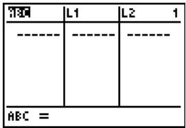 TEXAS INSTRUMENTS TI-76.FR - Insertion d'un nom de liste dans l'éditeur de listedes statistiques - 3