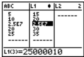TEXAS INSTRUMENTS TI-76.FR - Contextes de l'éditeur de listes statistiques - 3