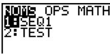 TEXAS INSTRUMENTS TI-76.FR - Menu LIST NOMS - 1