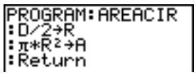 TEXAS INSTRUMENTS TI-76.FR - Appeler un programme depuis un autre programme - 2