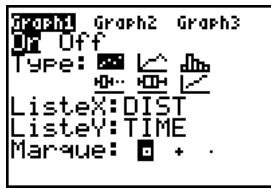 TEXAS INSTRUMENTS TI-76.FR - Sélectionner des points de données sur un graphe (suite) - 5