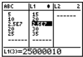 TEXAS INSTRUMENTS TI-84 PLUS SILVER - Contextes de l'éditeur de liste des statistiques - 3