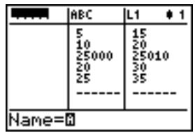 TEXAS INSTRUMENTS TI-84 PLUS SILVER - Contexte d'insertion de nom - 1