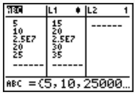 TEXAS INSTRUMENTS TI-84 PLUS SILVER - Contextes de l'éditeur de liste des statistiques - 1