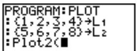 TEXAS INSTRUMENTS TI-84 PLUS SILVER - Définition d'un graphe statistique dans un programme - 2