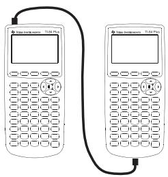 TEXAS INSTRUMENTS TI-84 PLUS SILVER - Connexion d'une ti-84 plus à une ti-83 plus à l'aide d'un câble e/s d'unité à unité - 1