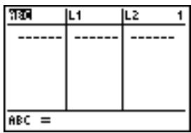 TEXAS INSTRUMENTS TI-84 PLUS SILVER - Insertion d'un nom de liste dans l'éditeur de listedes statistiques - 3