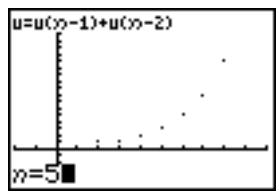 TEXAS INSTRUMENTS TI-84 PLUS SILVER - Placer le curseur TRACE sur une valeur quelconque de n valide - 1