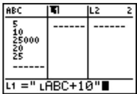 TEXAS INSTRUMENTS TI-84 PLUS SILVER - Association d'une formule à un nom de liste dans l'éditeur de liste des statistiques - 1