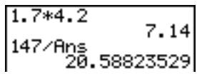 TEXAS INSTRUMENTS TI-84 PLUS SILVER - Utilisation de la variable ans dans une expression - 2