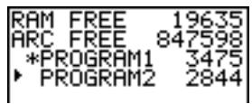 TEXAS INSTRUMENTS TI-84 PLUS SILVER - Gestion de la mémoire et effacement d'un programme - 1