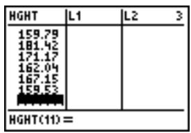 TEXAS INSTRUMENTS TI-84 PLUS SILVER - Taille (en centimètres) de chacune des 10 femmes - 3