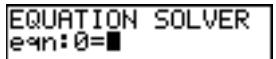 TEXAS INSTRUMENTS TI-84 PLUS SILVER - Saisie d'une expression dans l'éditeur de résolution - 1