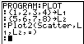 TEXAS INSTRUMENTS TI-84 PLUS SILVER - Définition d'un graphe statistique dans un programme - 6