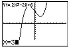 TEXAS INSTRUMENTS TI-84 PLUS SILVER - Placer le curseur trace sur une valeur valide quelconque de x - 1