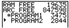 TEXAS INSTRUMENTS TI-84 PLUS SILVER - Gestion de la mémoire et effacement d'un programme - 3