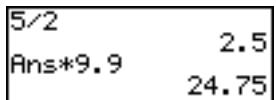 TEXAS INSTRUMENTS TI-84 POCKET.FR - Continuation du calcul d'une expression - 1